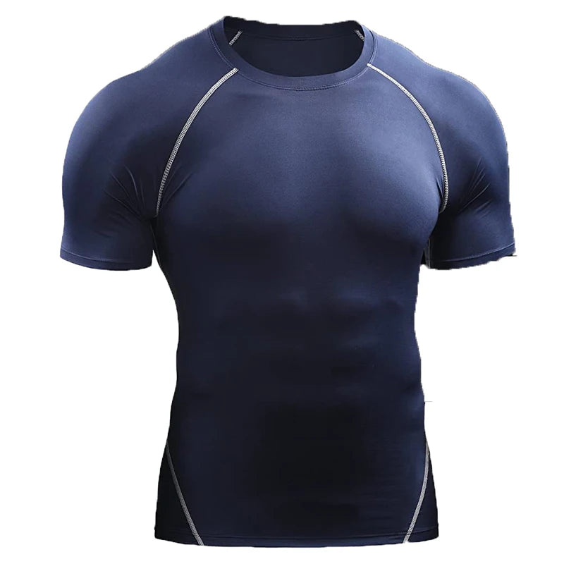 Men's Compression T-Shirt 2025 – Quick Dry Athletic Gym Workout Shirt