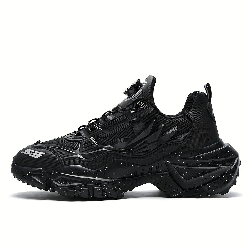 Men's Breathable Running Shoes, Lightweight Sneakers with Cushioned TPU Sole, Lace-Up Closure, Non-Slip Rubber Outsole, Gym Jogging Fitness Footwear, Striped Design, Comfortable Fit, All-Season for Fitness Enthusiasts