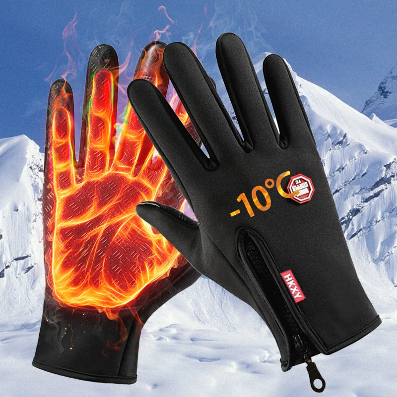 Winter Touchscreen Gloves – Warm Windproof Cycling Gloves