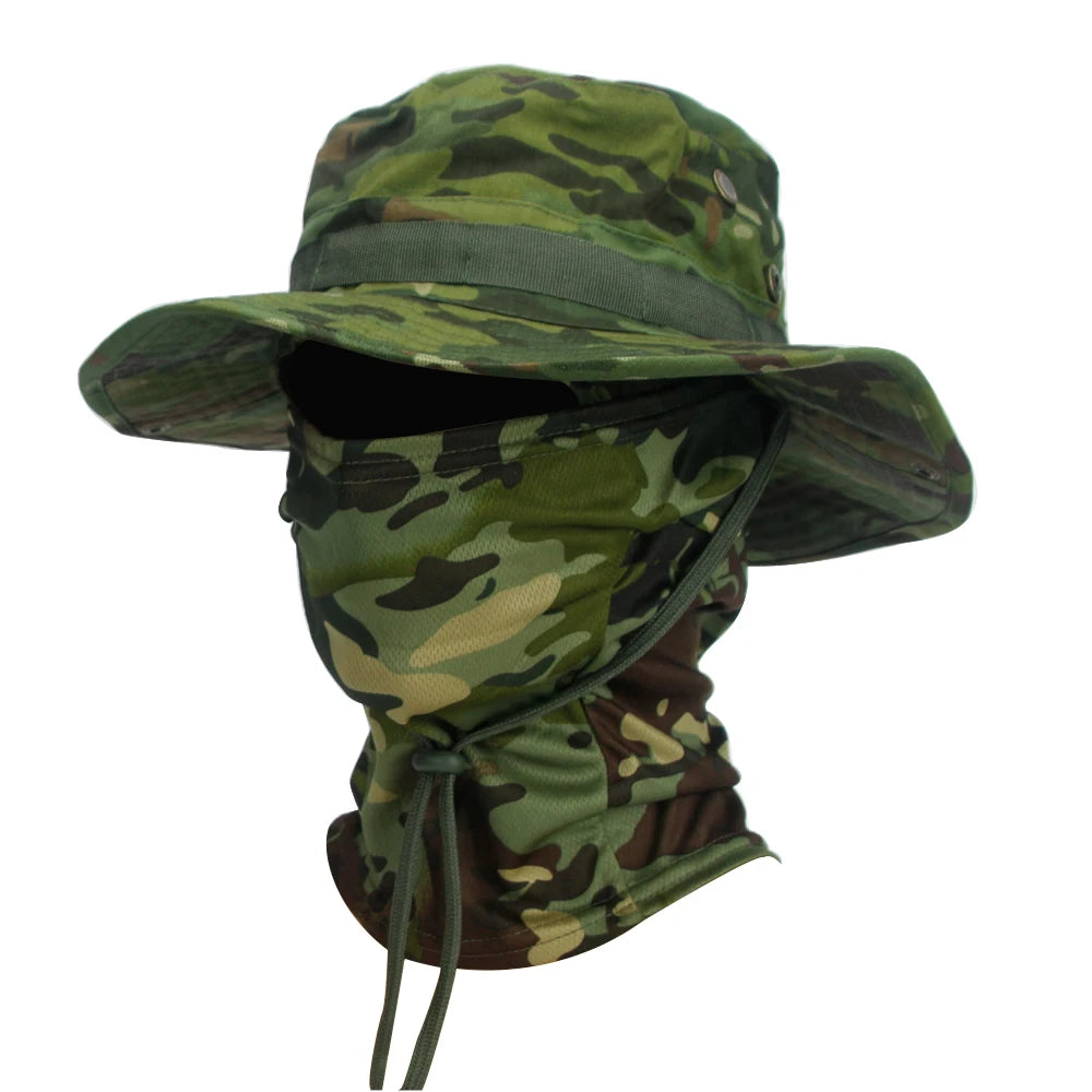 Camouflage Boonie Cap – Foldable Wide Brim Outdoor Hat