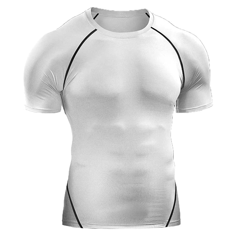Men's Compression T-Shirt 2025 – Quick Dry Athletic Gym Workout Shirt
