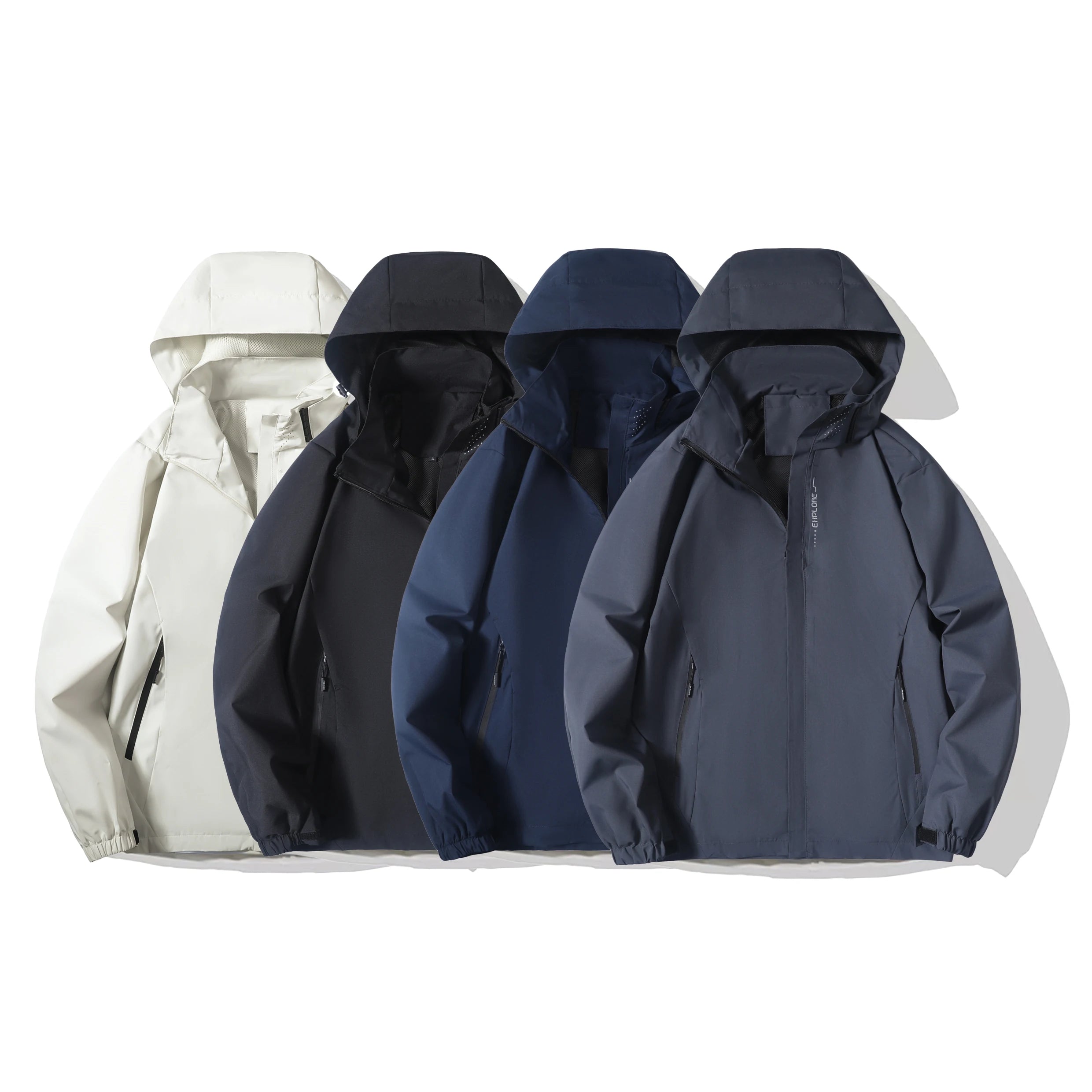 Men's Waterproof Hooded Rain Jacket – Lightweight Windproof Outdoor Jacket