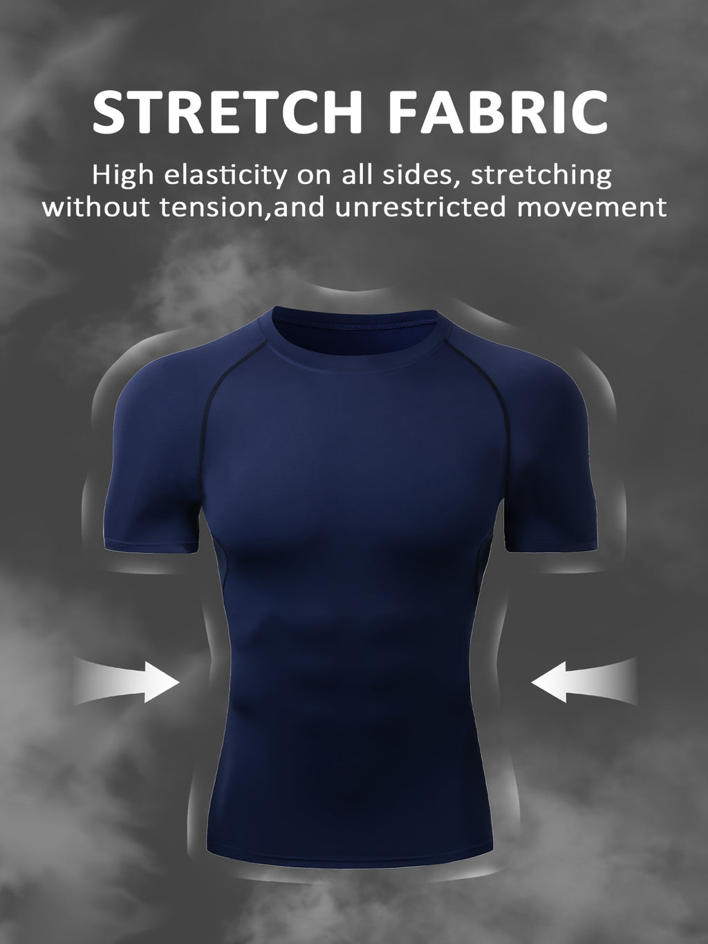 Ultra-Soft ComfyFit T-Shirt - Quick-Drying, Highly Stretchy, Sweat-Absorbing, Breathable, and Moisture-Wicking for Men's Summer Outdoor Fitness Activities and Sports - Ideal for Gym, Running, Cycling, and Hiking