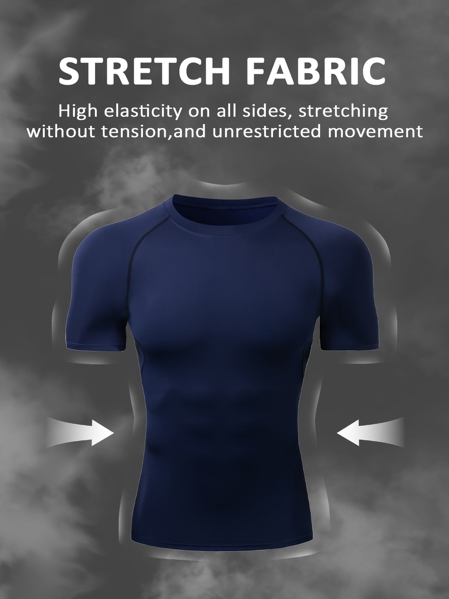 Ultra-Soft ComfyFit T-Shirt - Quick-Drying, Highly Stretchy, Sweat-Absorbing, Breathable, and Moisture-Wicking for Men's Summer Outdoor Fitness Activities and Sports - Ideal for Gym, Running, Cycling, and Hiking