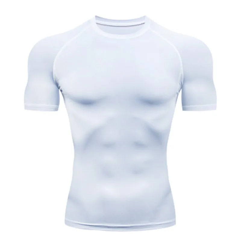 Men's Bat-Man Compression Gym T-Shirt – Tight Elastic Training Shirt