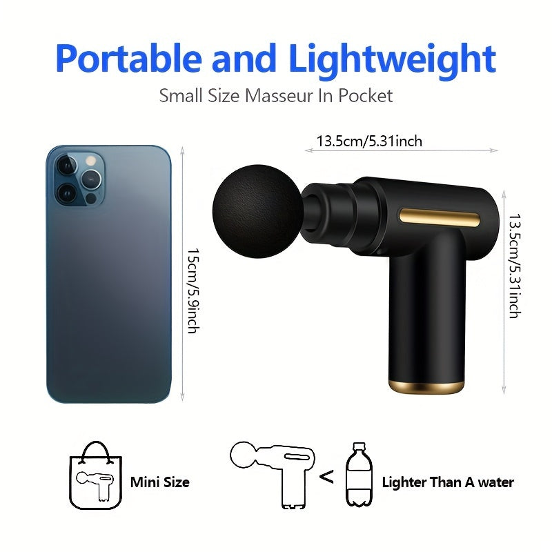 Fascia Electric Massager Gun, Deep Tissue Percussion Electric Muscle Massager, Portable Handheld Motor, Relieves Muscle Tension, For Sports Gym