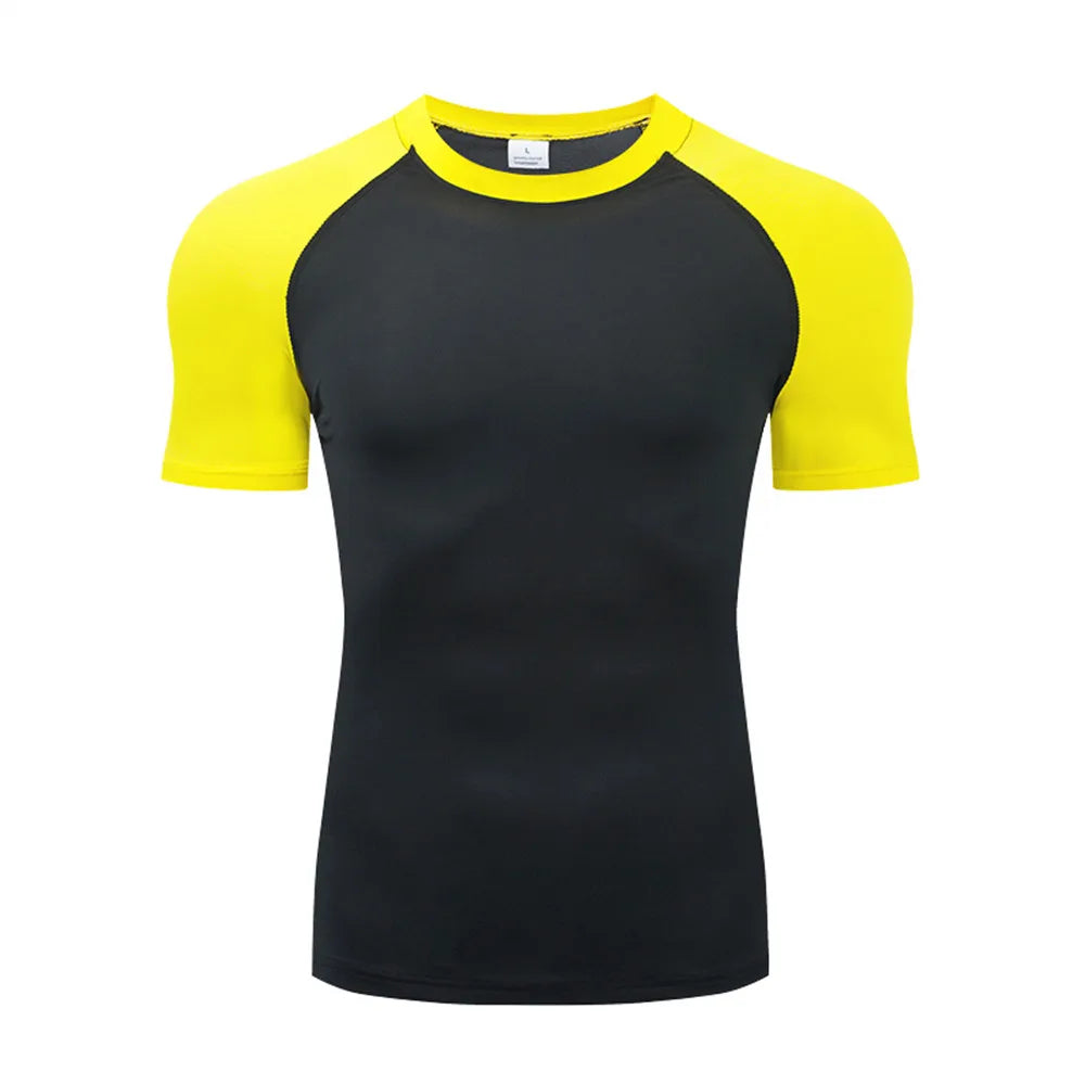 Men's Bat-Man Compression Gym T-Shirt – Tight Elastic Training Shirt