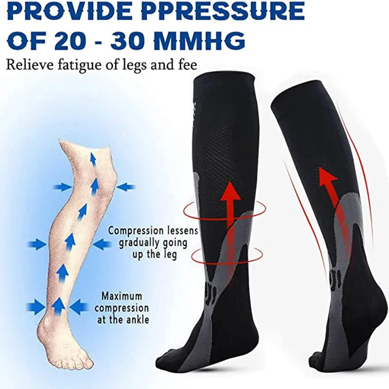 Compression Socks for Preventing Varicose Veins Pain Care Long Socks for Sports Anti Fatigue Compression Socks