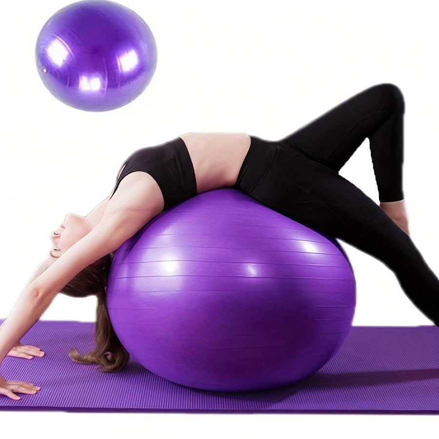 Thick Inflatable PVC Yoga Ball - 1pc Fitness Ball for Home & Gym Use