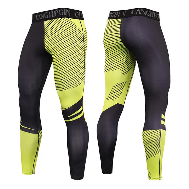 Men's Running Compression Leggings – Quick Dry Gym Fitness Tights