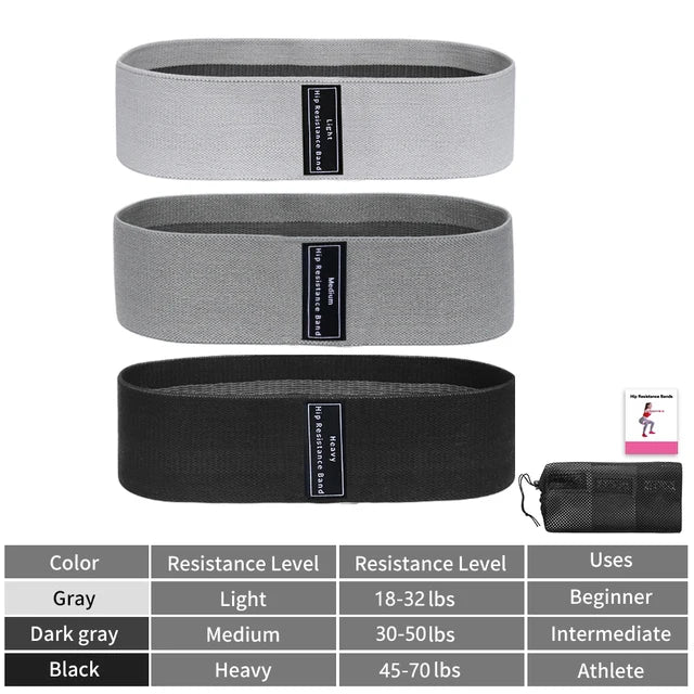 Fabric Resistance Hip & Booty Bands – Glute Thigh Workout Loops