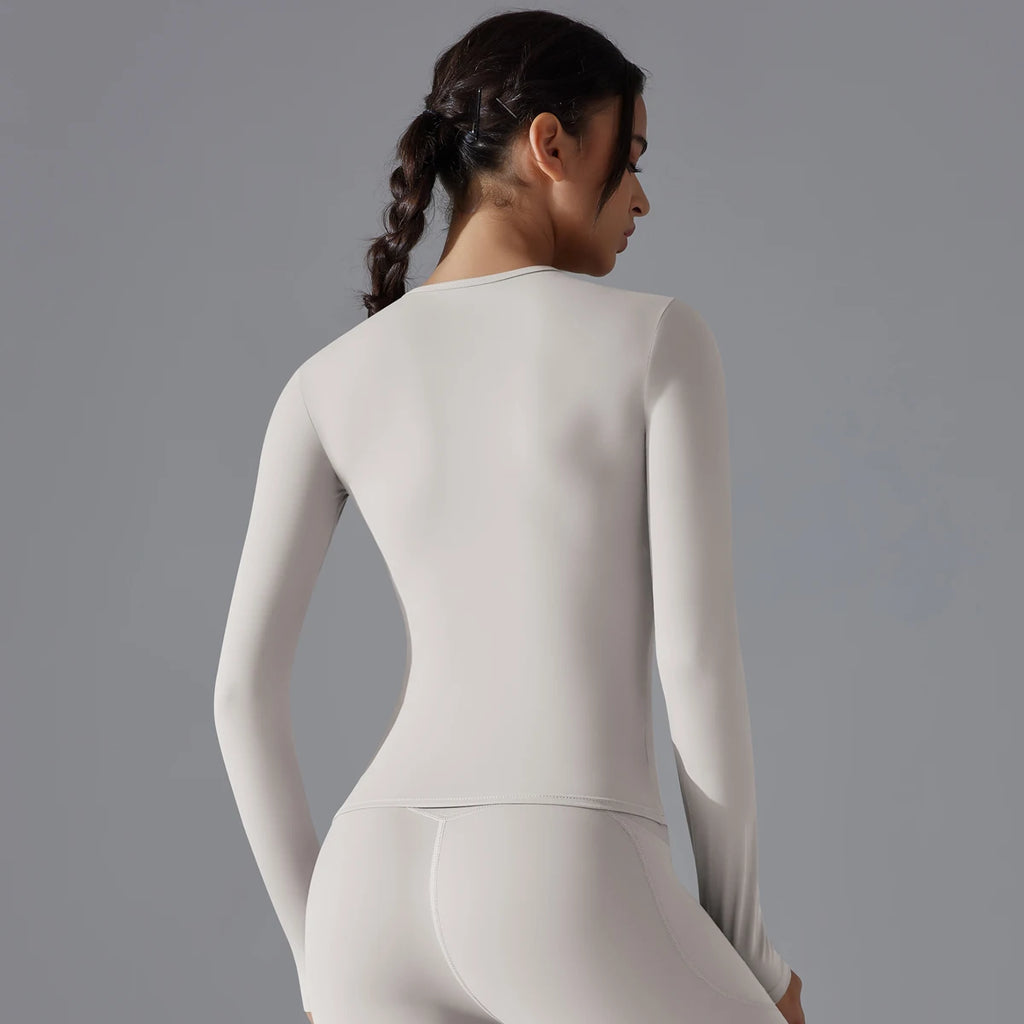 Women's Long Sleeve Yoga Shirt – Dry Fit Breathable Sports Top
