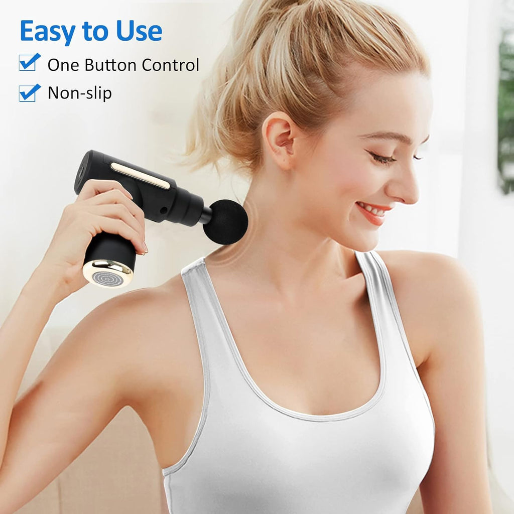 Fascia Electric Massager Gun, Deep Tissue Percussion Electric Muscle Massager, Portable Handheld Motor, Relieves Muscle Tension, For Sports Gym