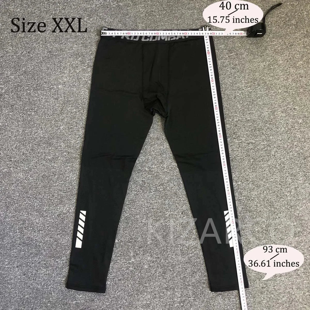 Men's Warm Compression Leggings – Fleece Running Tights