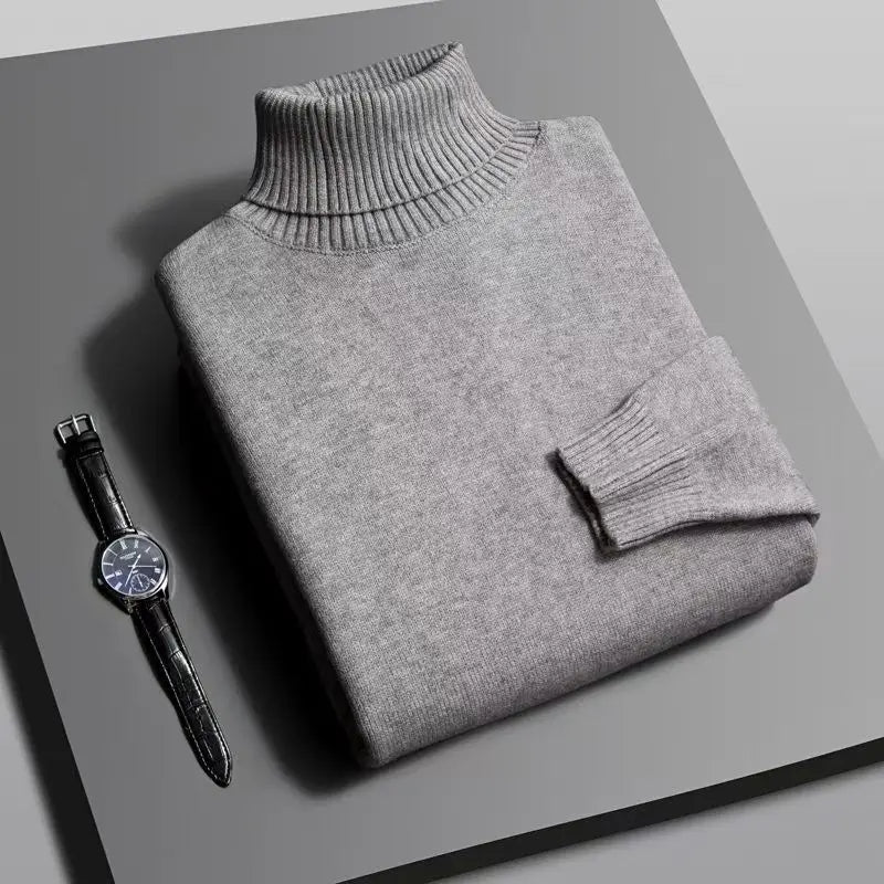 Men's Slim Fit Knitted Turtleneck Sweater