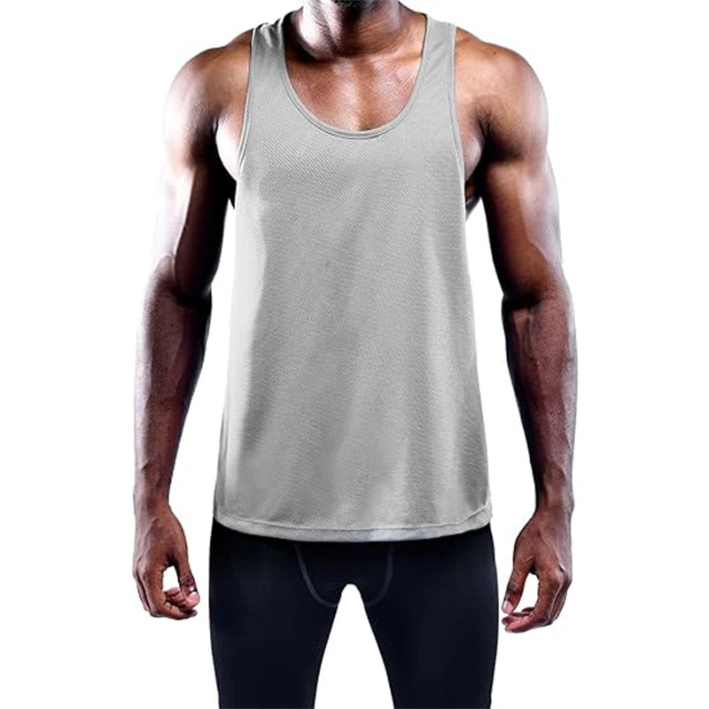 Men's Running Tank Top – Quick Dry Gym Vest Sleeveless Training Shirt