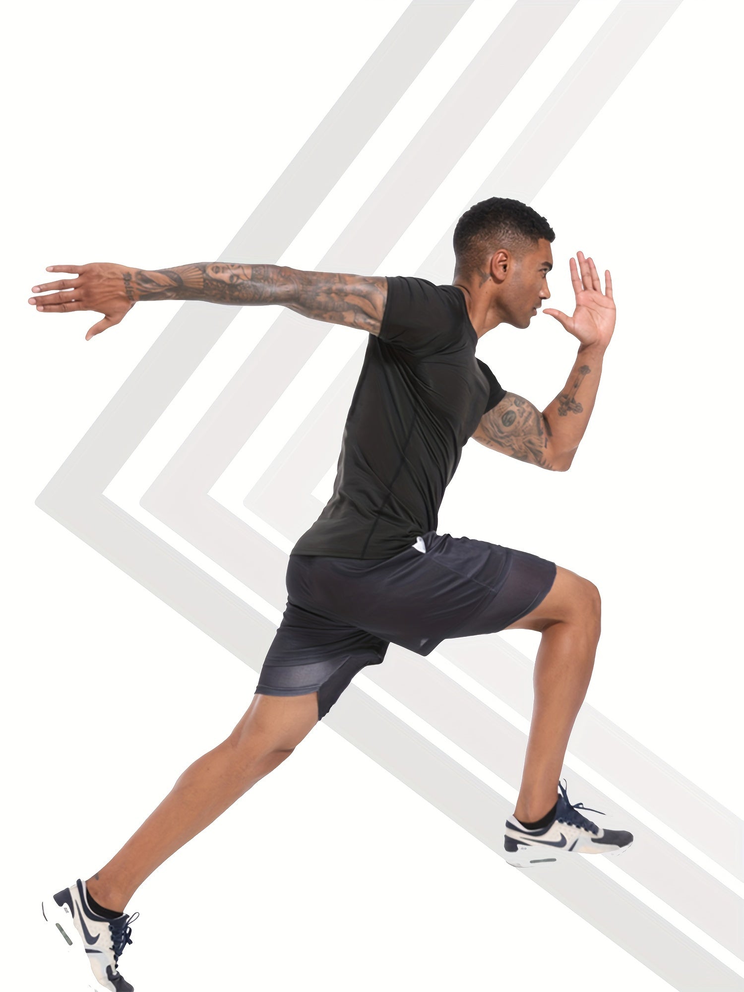Ultra-Soft ComfyFit T-Shirt - Quick-Drying, Highly Stretchy, Sweat-Absorbing, Breathable, and Moisture-Wicking for Men's Summer Outdoor Fitness Activities and Sports - Ideal for Gym, Running, Cycling, and Hiking