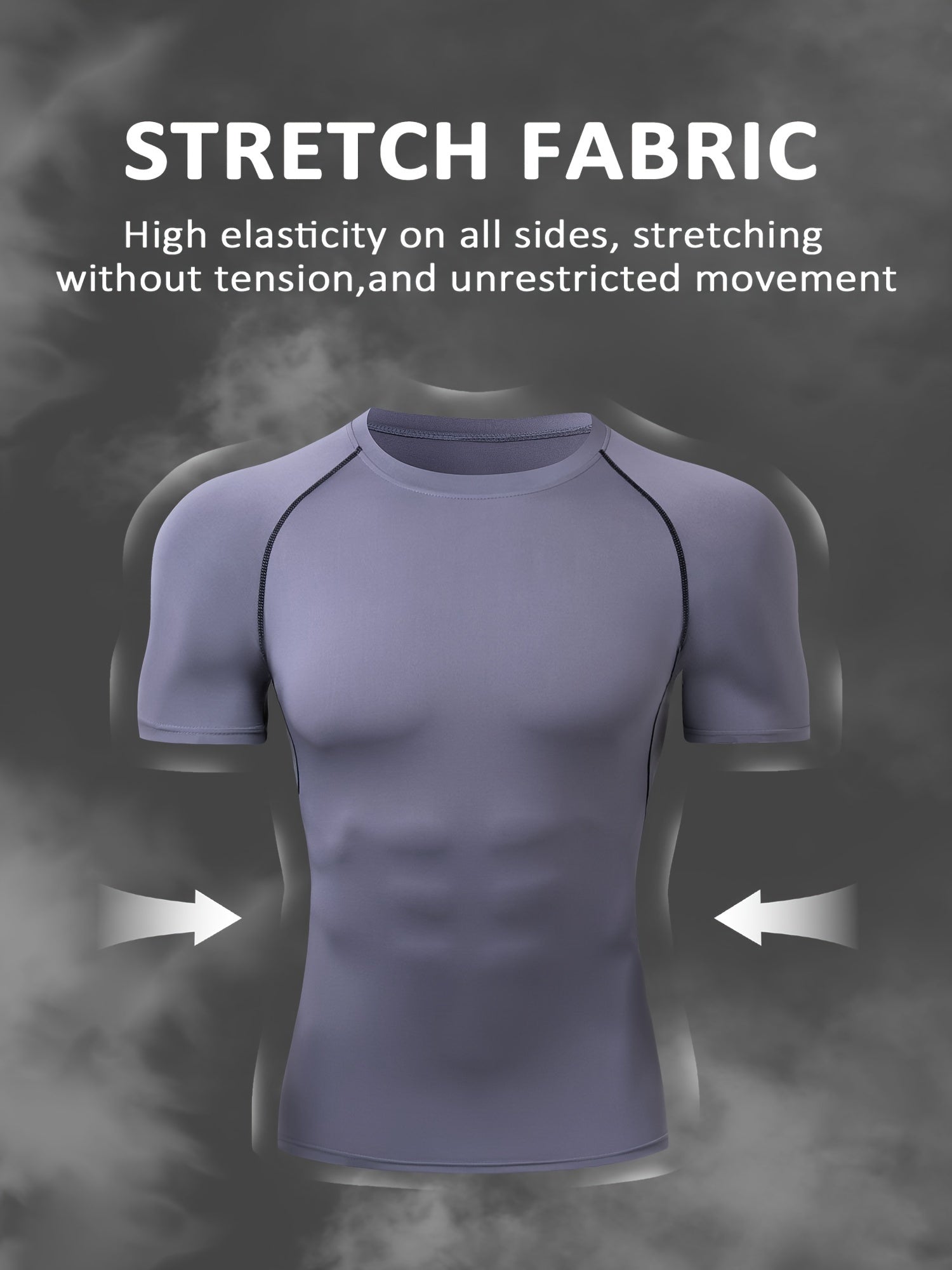Ultra-Soft ComfyFit T-Shirt - Quick-Drying, Highly Stretchy, Sweat-Absorbing, Breathable, and Moisture-Wicking for Men's Summer Outdoor Fitness Activities and Sports - Ideal for Gym, Running, Cycling, and Hiking