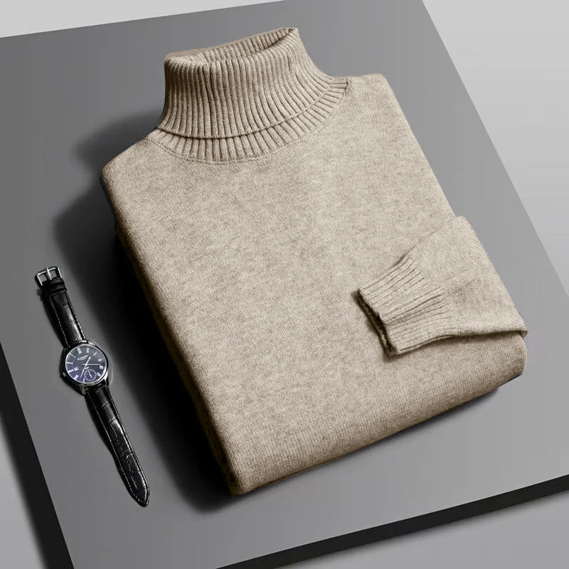 Men's Slim Fit Knitted Turtleneck Sweater