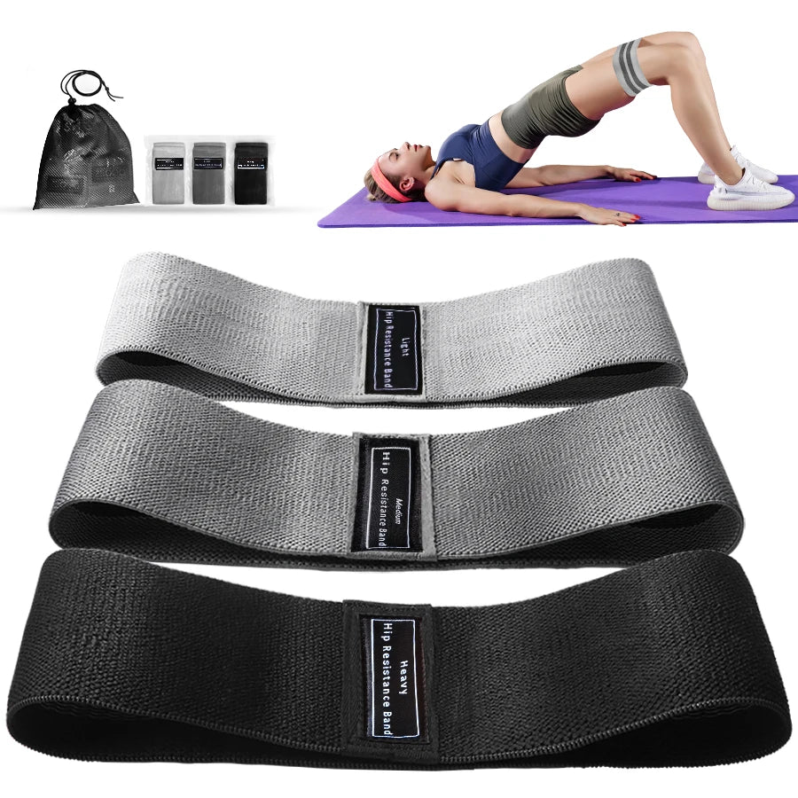 Fabric Resistance Hip & Booty Bands – Glute Thigh Workout Loops