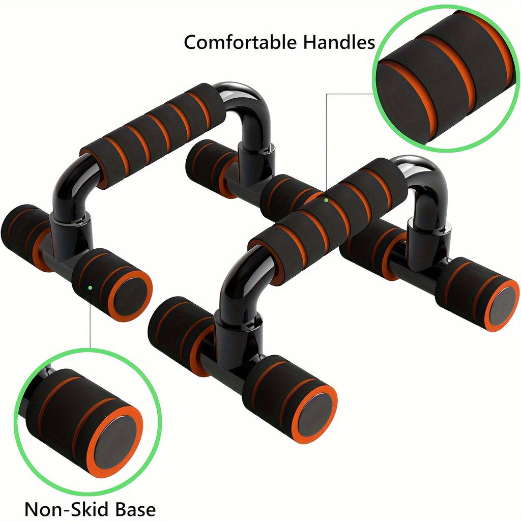 1 Pair Ergonomic Push-Up Bars for Men - Non-Slip, Portable Strength Training Stands with Textured Grip, 300 lbs Capacity, Ideal for Home & Gym Workouts, Easy Assembly, Gym Accessories