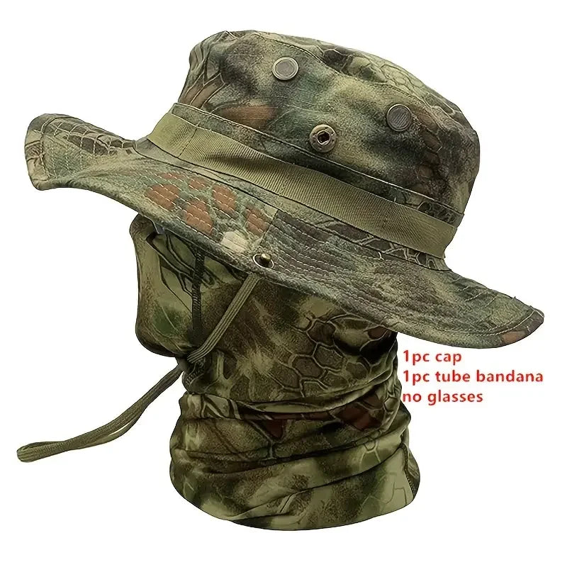 Camouflage Boonie Cap – Foldable Wide Brim Outdoor Hat