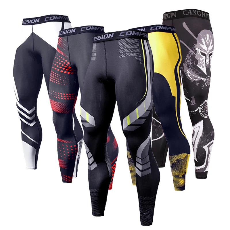 Men's Running Compression Leggings – Quick Dry Gym Fitness Tights