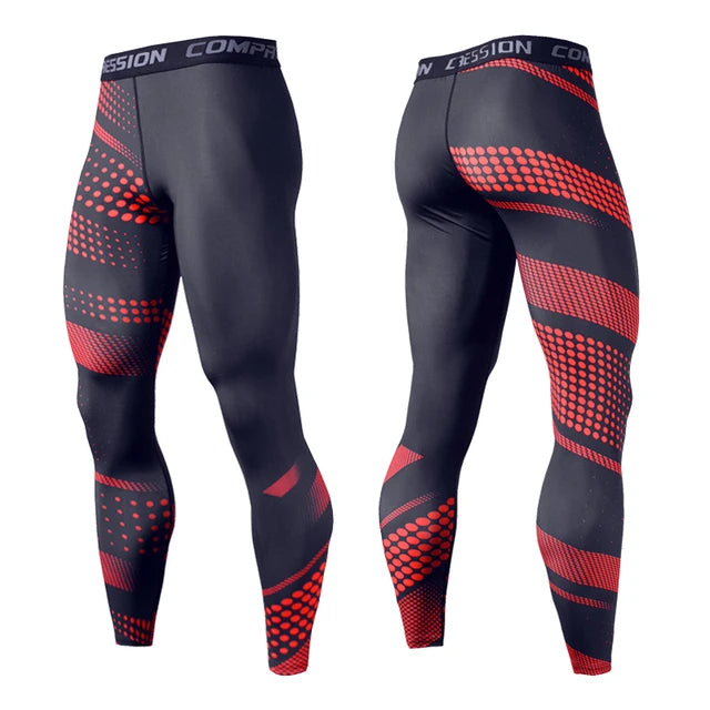 Men's Running Compression Leggings – Quick Dry Gym Fitness Tights