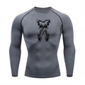 Graphic Compression Shirts for Men Athletic Quick Dry Stretch Tshirts Tops Gym Workout Running Baselayers Undershirts Rash Guard