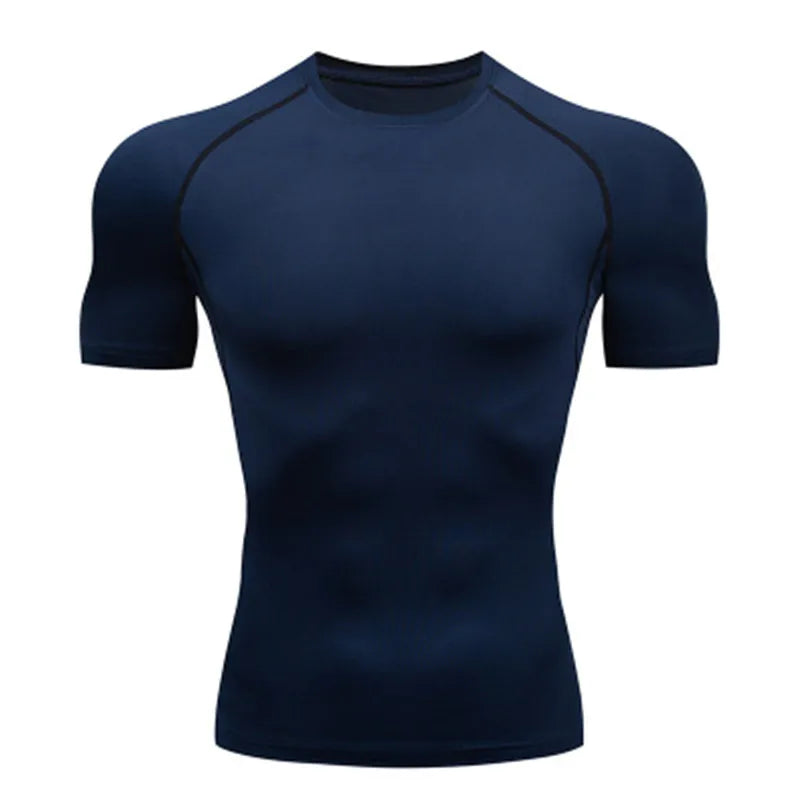 Men's Bat-Man Compression Gym T-Shirt – Tight Elastic Training Shirt