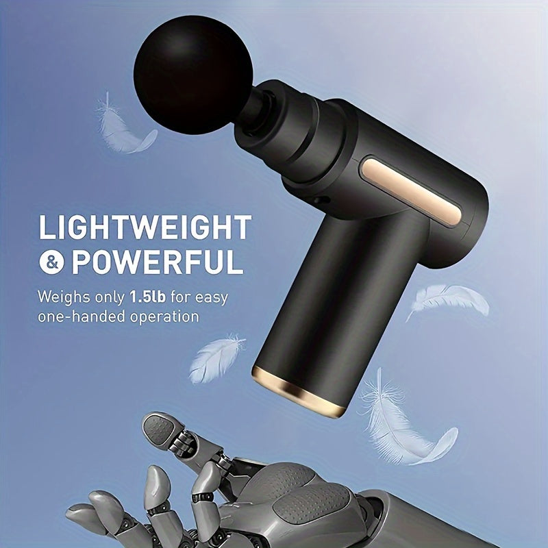 Fascia Electric Massager Gun, Deep Tissue Percussion Electric Muscle Massager, Portable Handheld Motor, Relieves Muscle Tension, For Sports Gym