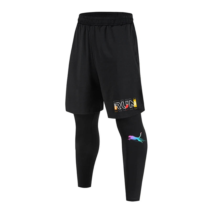 Men Training Athletic Pants Quick Dry Running Leggings Gym Workout Compression Pants
