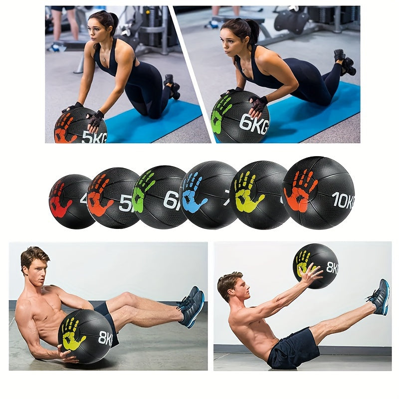 1pc Durable Rubber Weighted Ball for Fitness - 11.02LB/13.23LB, Ideal for Balance & Strength Training, Physical Relax, Home Gym Workout Equipment, Gym Accessories