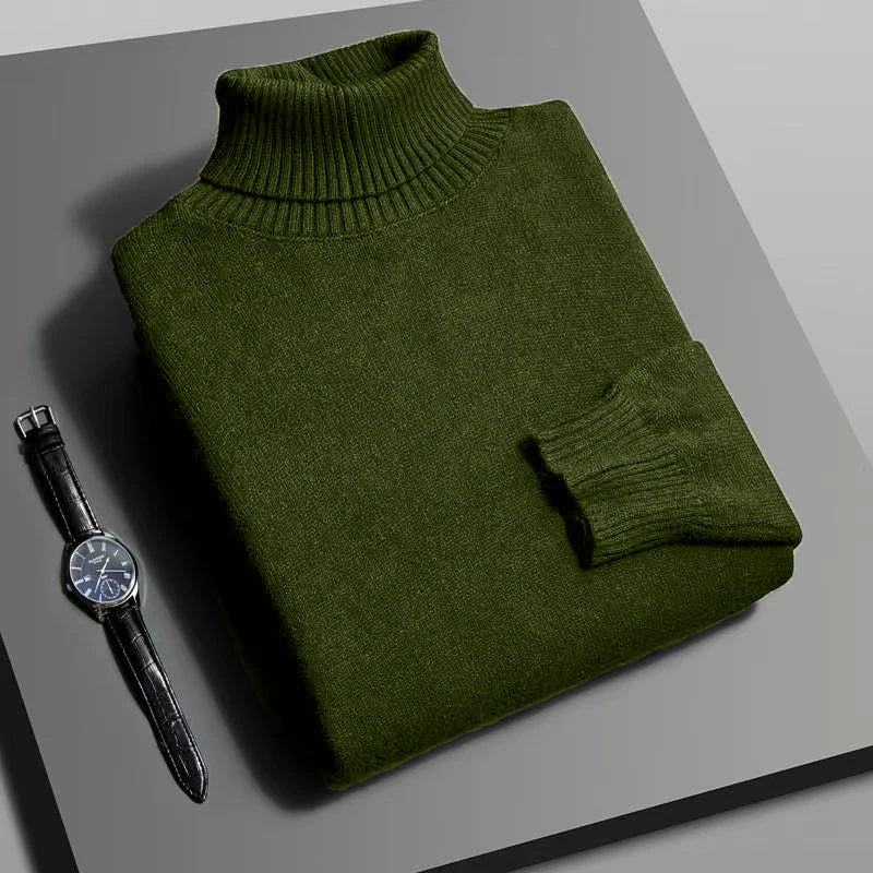 Men's Slim Fit Knitted Turtleneck Sweater