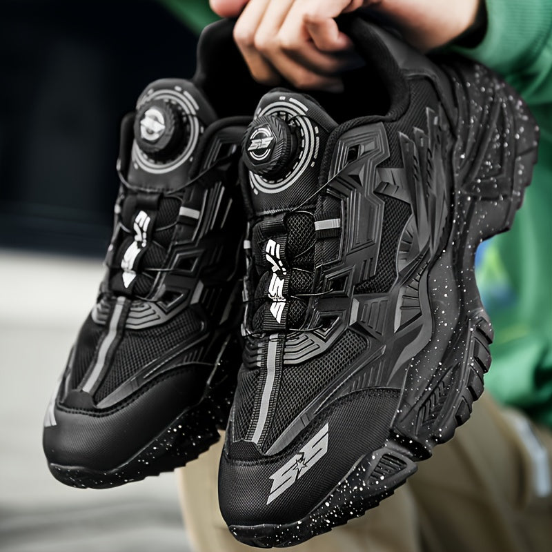 Men's Breathable Running Shoes, Lightweight Sneakers with Cushioned TPU Sole, Lace-Up Closure, Non-Slip Rubber Outsole, Gym Jogging Fitness Footwear, Striped Design, Comfortable Fit, All-Season for Fitness Enthusiasts