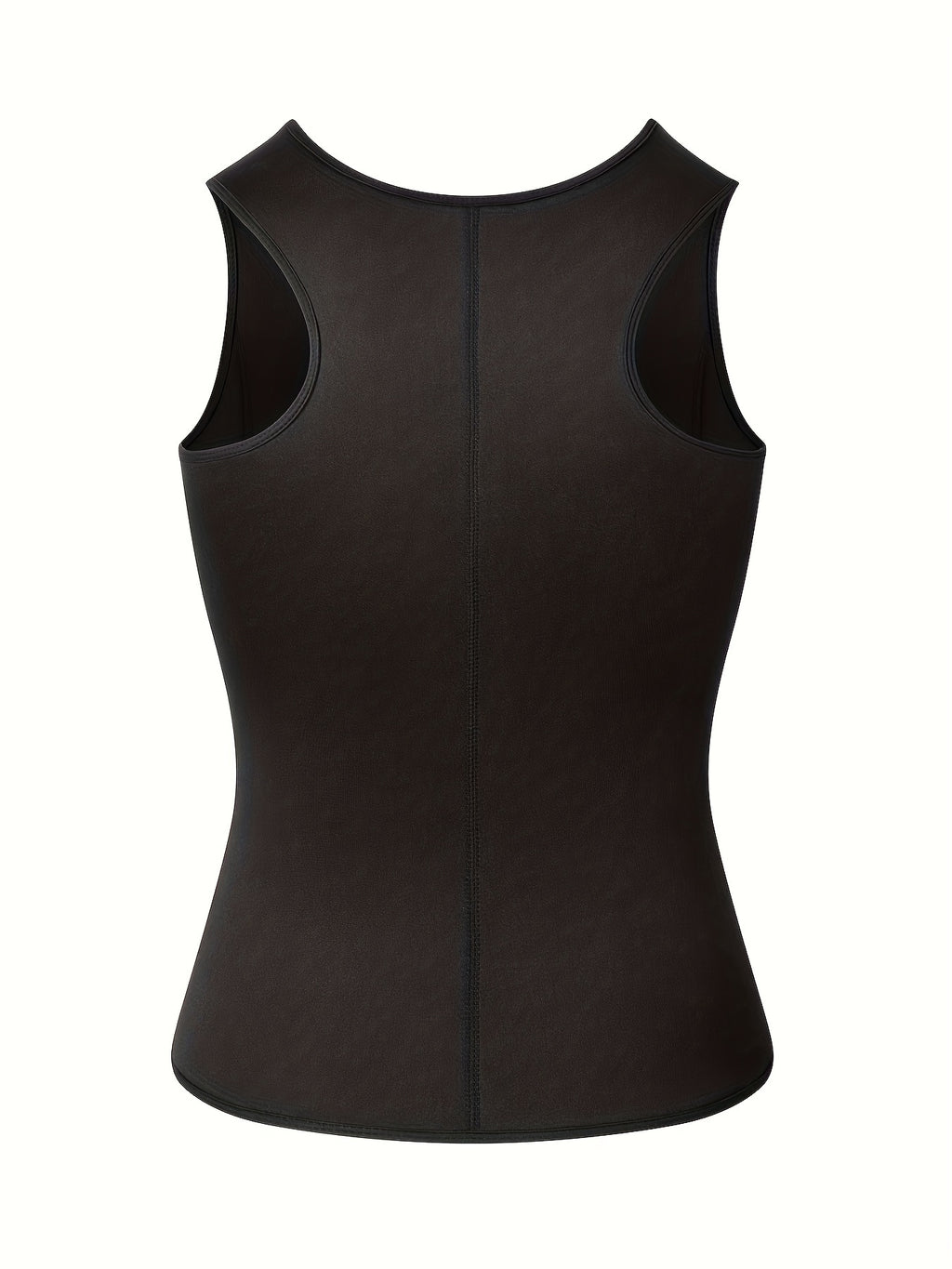 Slim Athletic Mid Stretch Compression Vest - Men's Zip Up Waist Trainer Body Shaper Tank Top For Workout Fitness Gym