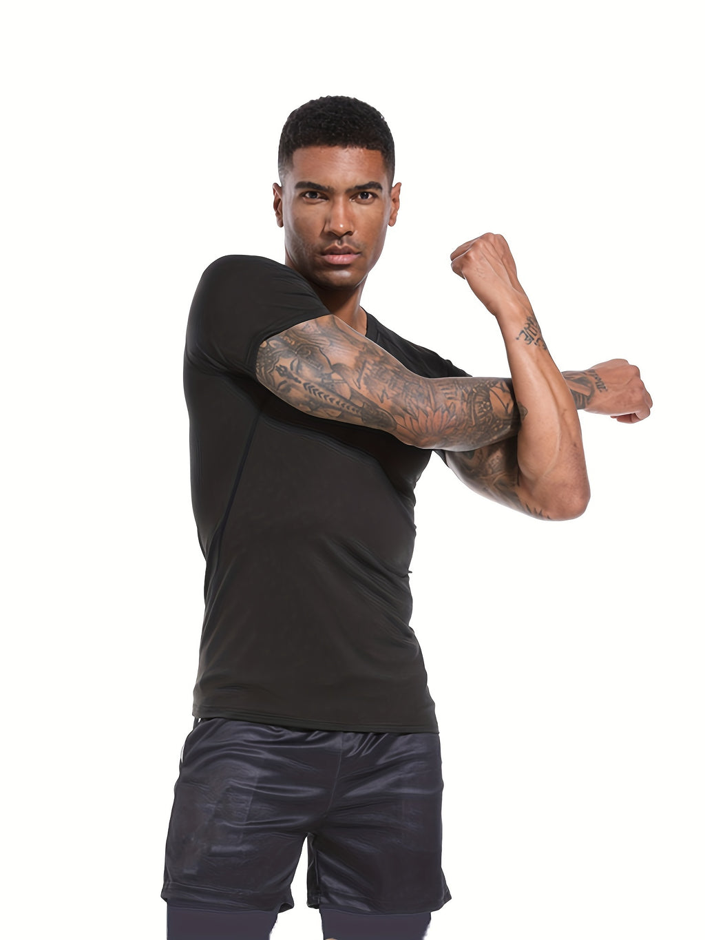 Ultra-Soft ComfyFit T-Shirt - Quick-Drying, Highly Stretchy, Sweat-Absorbing, Breathable, and Moisture-Wicking for Men's Summer Outdoor Fitness Activities and Sports - Ideal for Gym, Running, Cycling, and Hiking