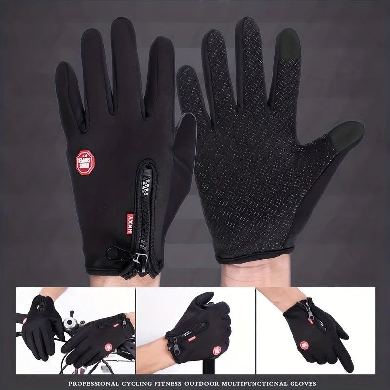 Winter Touchscreen Gloves – Warm Windproof Cycling Gloves