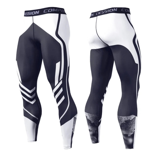 Men's Running Compression Leggings – Quick Dry Gym Fitness Tights