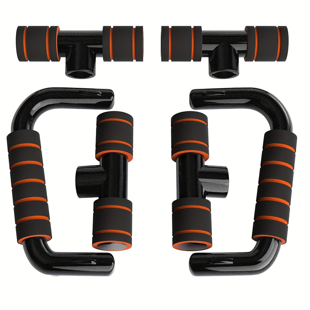 1 Pair Ergonomic Push-Up Bars for Men - Non-Slip, Portable Strength Training Stands with Textured Grip, 300 lbs Capacity, Ideal for Home & Gym Workouts, Easy Assembly, Gym Accessories