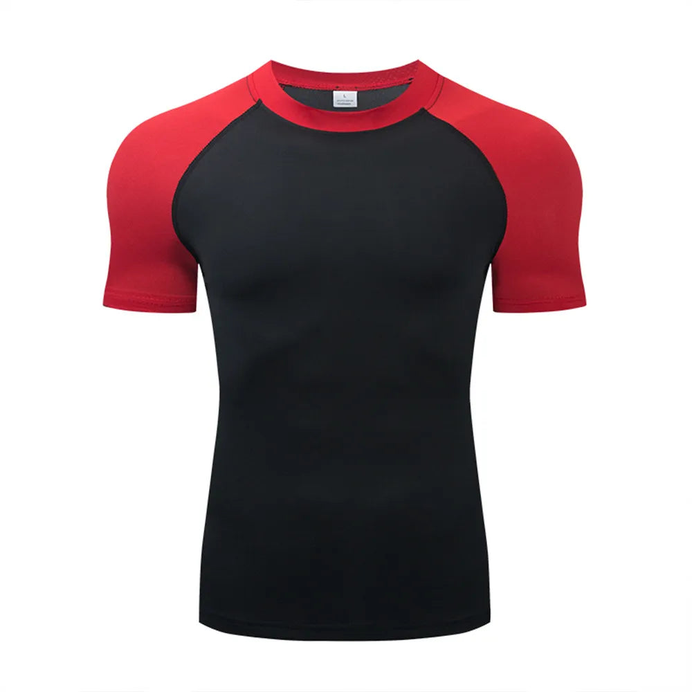 Men's Bat-Man Compression Gym T-Shirt – Tight Elastic Training Shirt