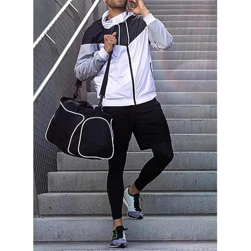 Men's 2-in-1 Sport Pants – Athletic Training Tracksuit Jogging Trousers
