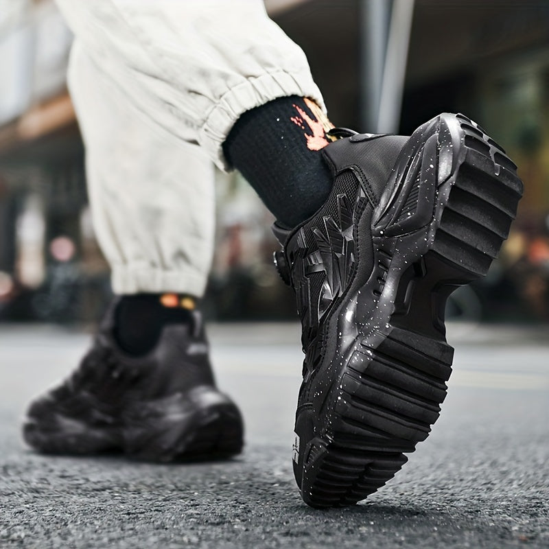 Men's Breathable Running Shoes, Lightweight Sneakers with Cushioned TPU Sole, Lace-Up Closure, Non-Slip Rubber Outsole, Gym Jogging Fitness Footwear, Striped Design, Comfortable Fit, All-Season for Fitness Enthusiasts