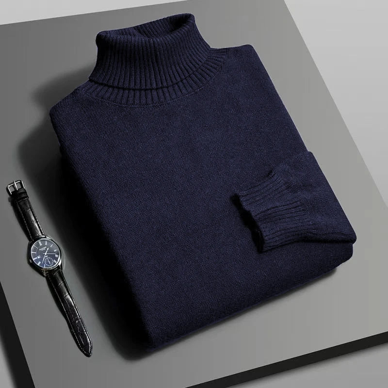 Men's Slim Fit Knitted Turtleneck Sweater
