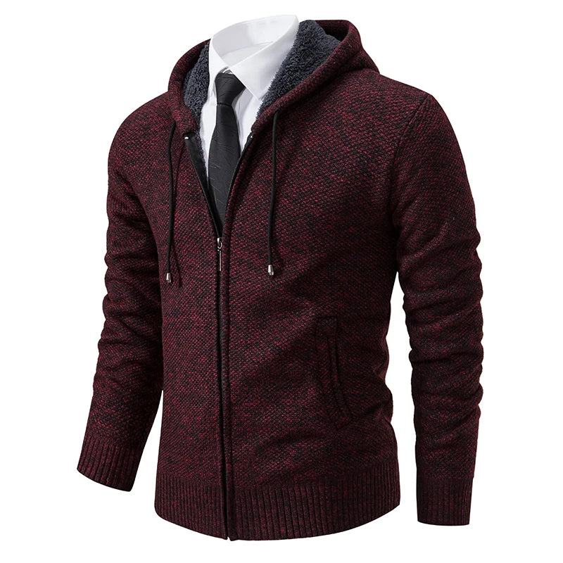 Men's Fleece Warm Zipper Cardigan – Stand Collar Sports Coat