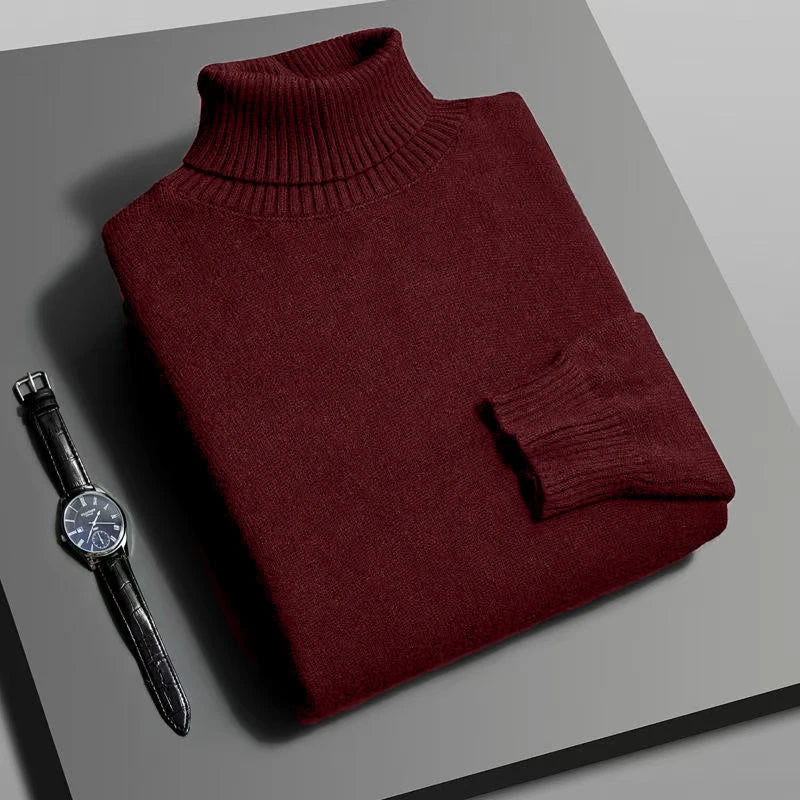 Men's Slim Fit Knitted Turtleneck Sweater