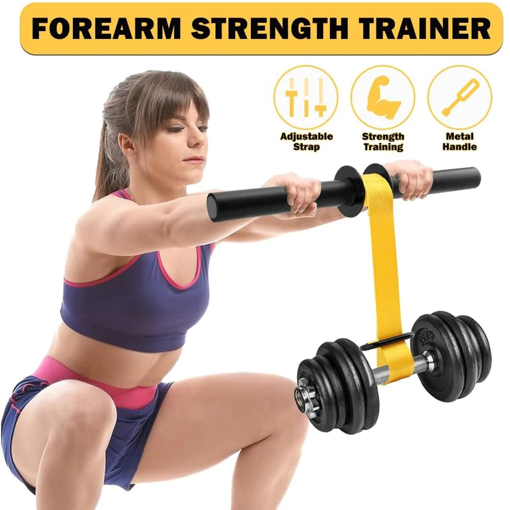 Forearm Strength Trainer Wrist Roller – Adjustable Non-Slip Home Gym Equipment