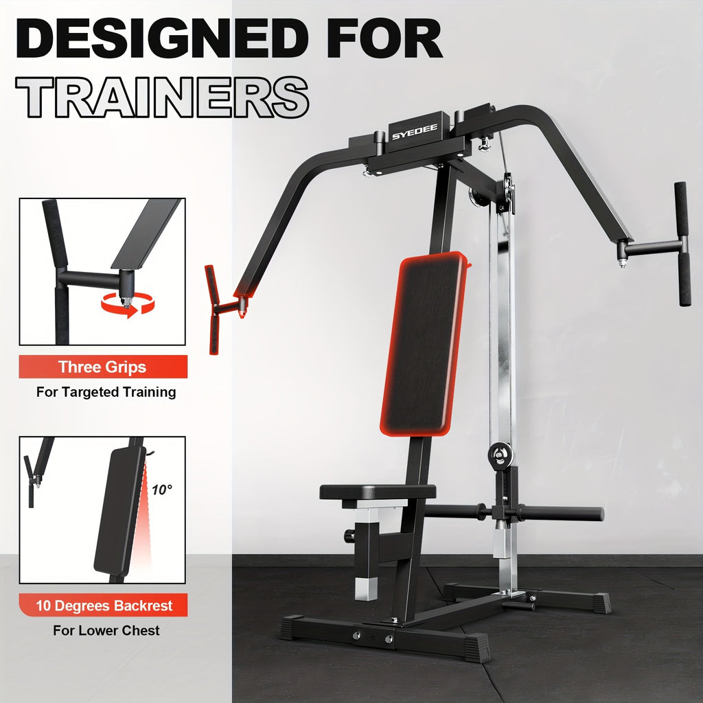 2-IN-1 Chest Fly & Reverse Delt Machine - Adjustable Plate-Loaded Upper Body Trainer for Pectoral & Rear Deltoid Development, Compact Home Gym Equipment with Comfortable Padding, Red/Black