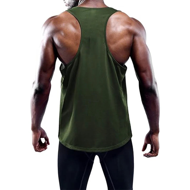 Men's Running Tank Top – Quick Dry Gym Vest Sleeveless Training Shirt