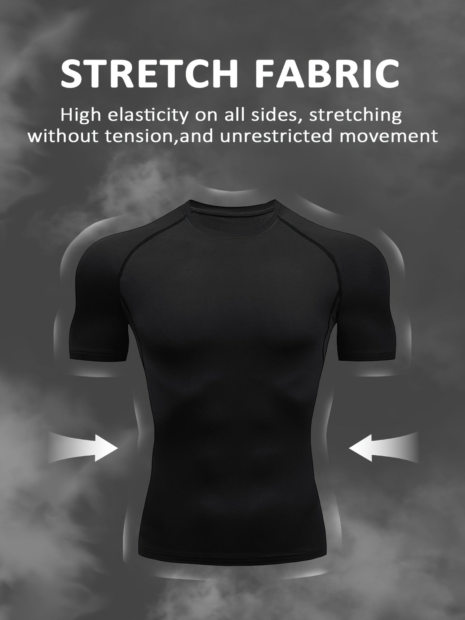 Ultra-Soft ComfyFit T-Shirt - Quick-Drying, Highly Stretchy, Sweat-Absorbing, Breathable, and Moisture-Wicking for Men's Summer Outdoor Fitness Activities and Sports - Ideal for Gym, Running, Cycling, and Hiking